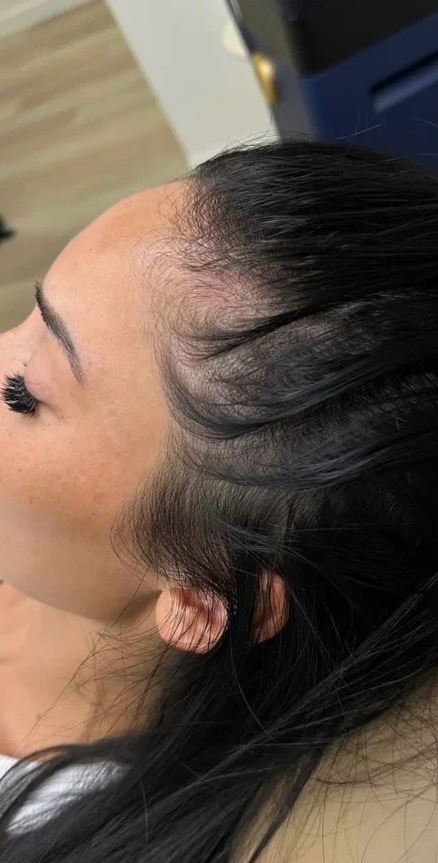 Hair before extensions — 1